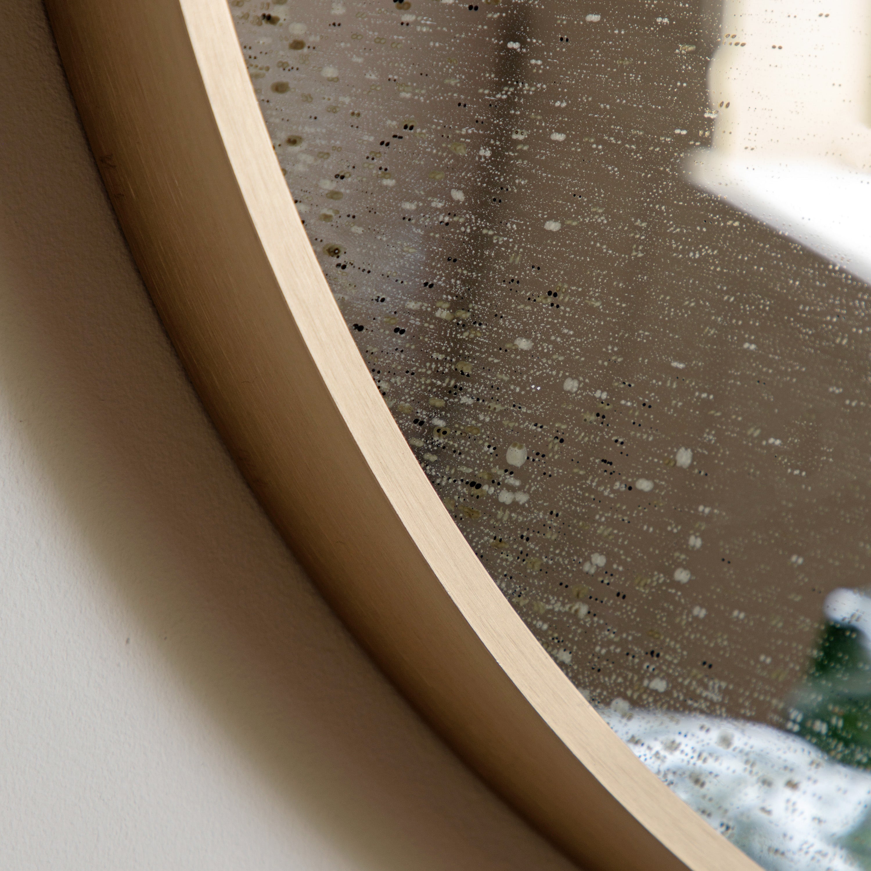 Meadway Bronze Convex Round Wall Mirror